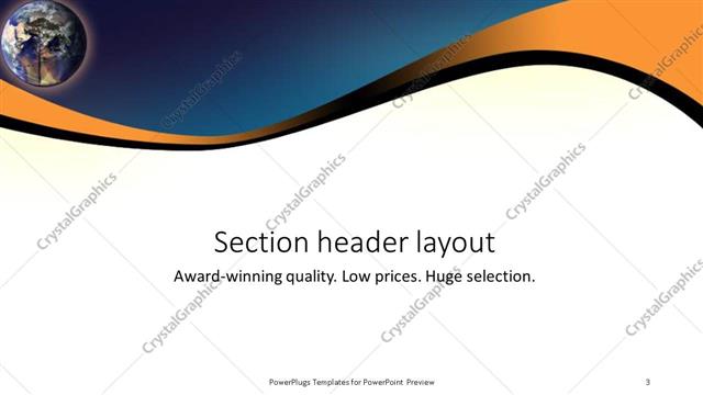 Section Header presentation slide layout