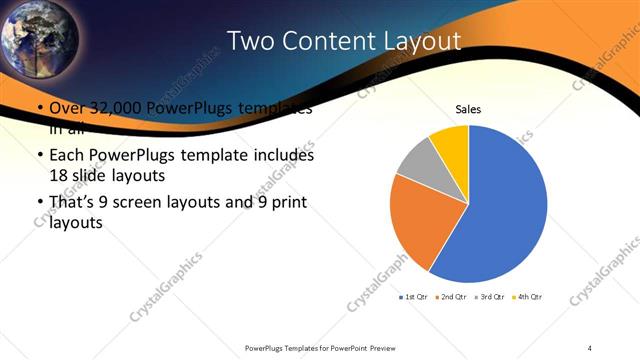 Two Content presentation slide layout