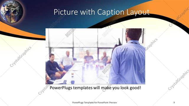 Picture with Caption presentation slide layout