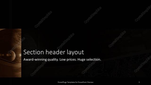 Section Header presentation slide layout
