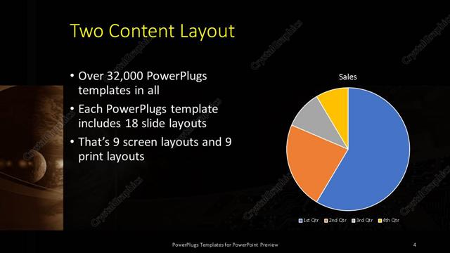 Two Content presentation slide layout