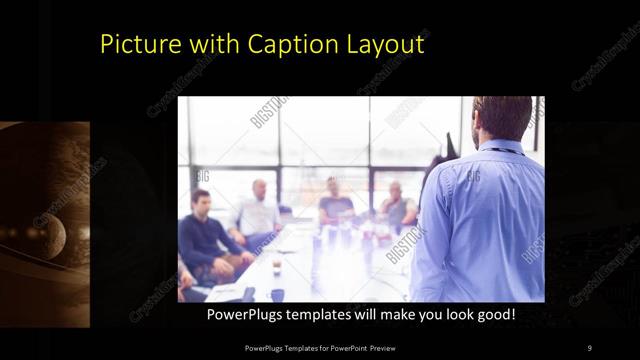Picture with Caption presentation slide layout