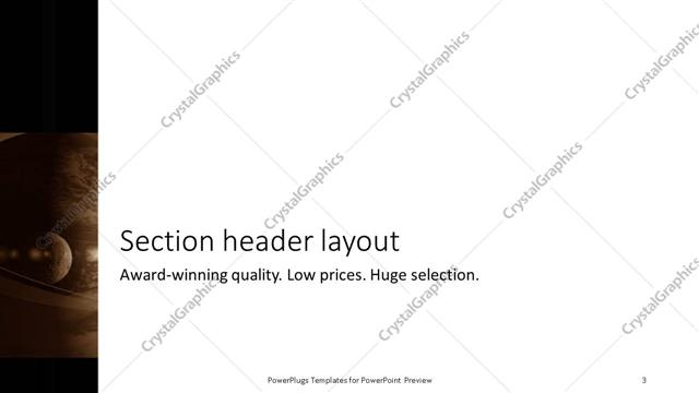Section Header presentation slide layout