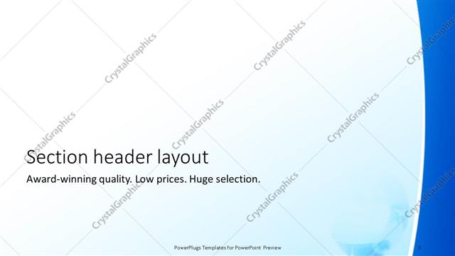 Section Header presentation slide layout