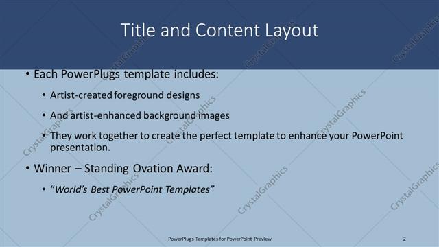 Title and Content presentation slide layout
