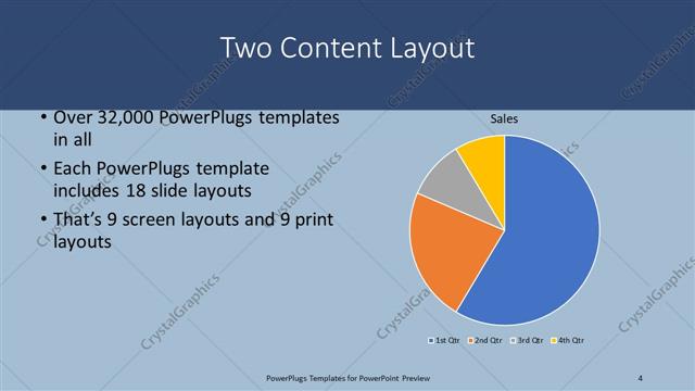 Two Content presentation slide layout