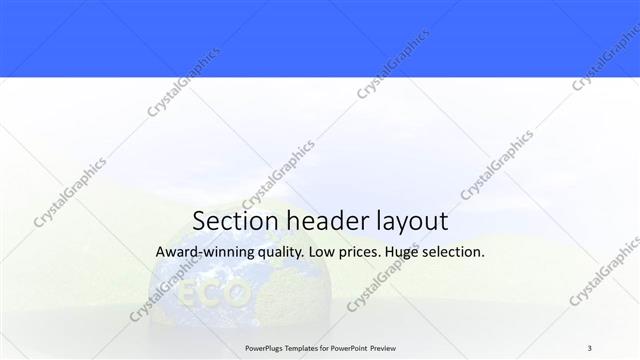 Section Header presentation slide layout