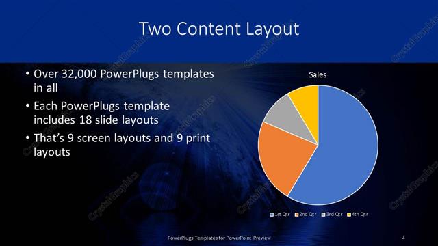 Two Content presentation slide layout