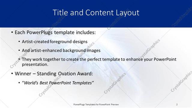 Title and Content presentation slide layout