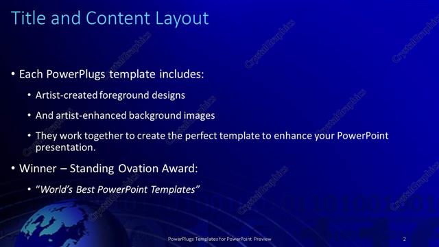 Title and Content presentation slide layout