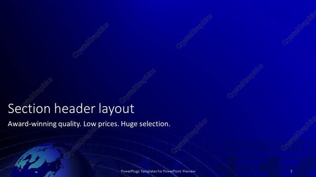 Section Header presentation slide layout