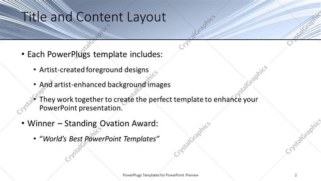 Title and Content presentation slide layout