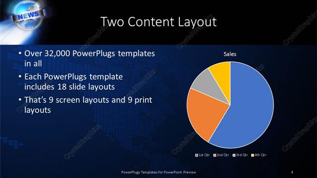 Two Content presentation slide layout