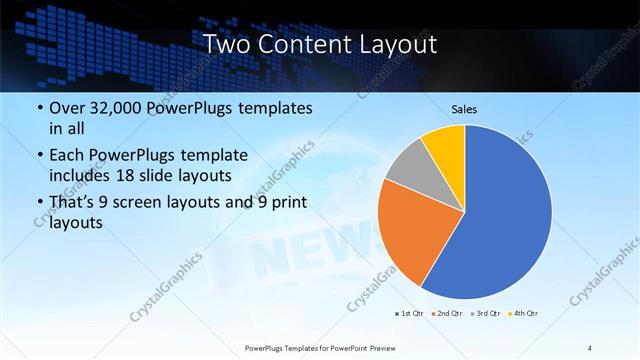 Two Content presentation slide layout