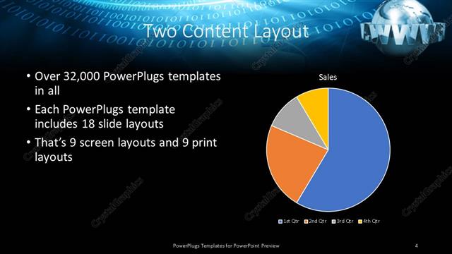 Two Content presentation slide layout