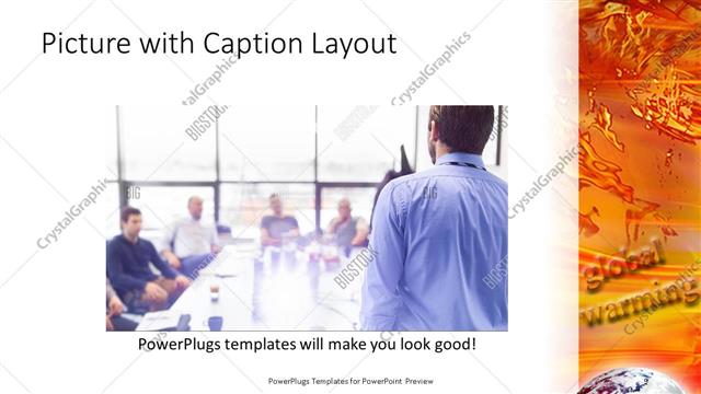 Picture with Caption presentation slide layout