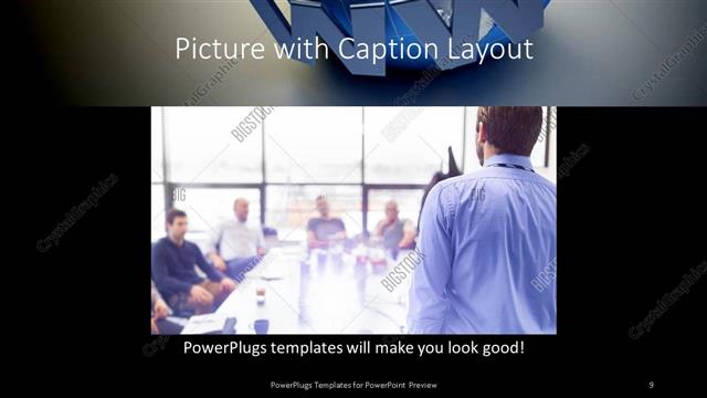 Picture with Caption presentation slide layout
