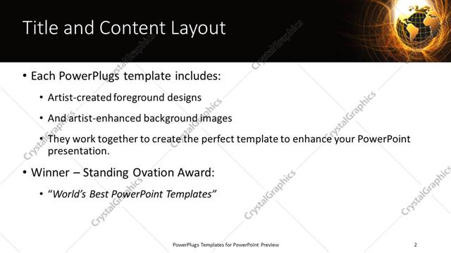 Title and Content presentation slide layout
