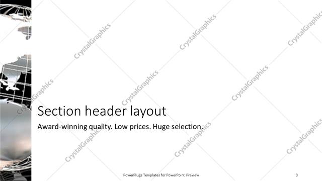 Section Header presentation slide layout