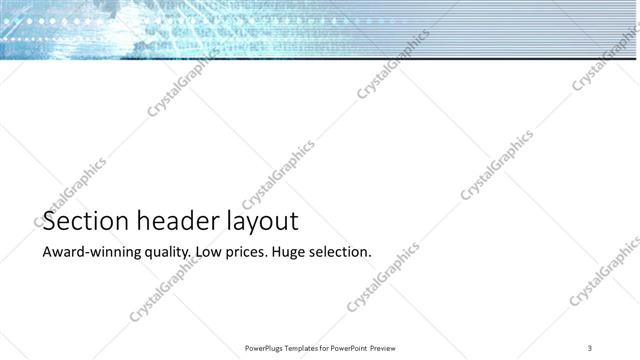 Section Header presentation slide layout