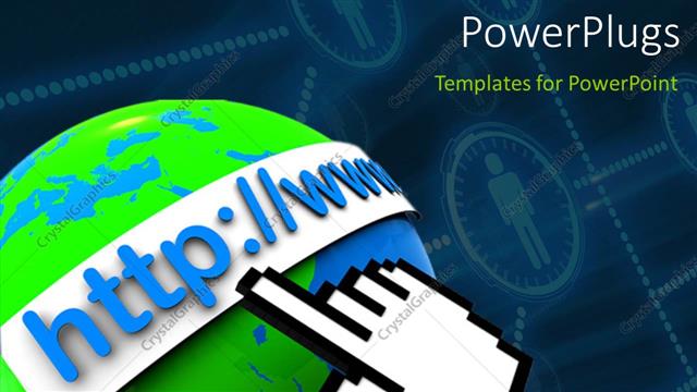  Presentation with web - A globe with world wide web