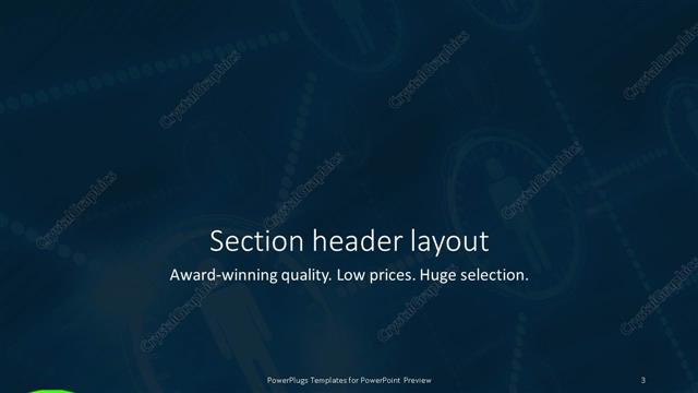 Section Header presentation slide layout