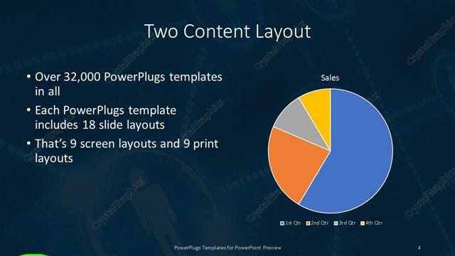 Two Content presentation slide layout