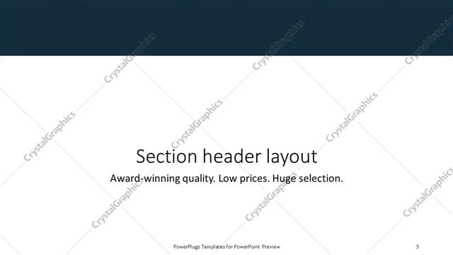 Section Header presentation slide layout
