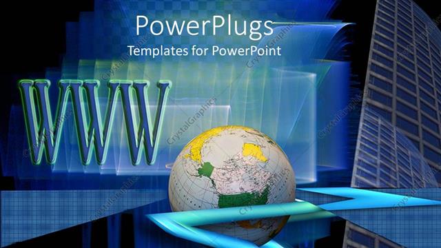  Presentation with www - A globe with www in the background