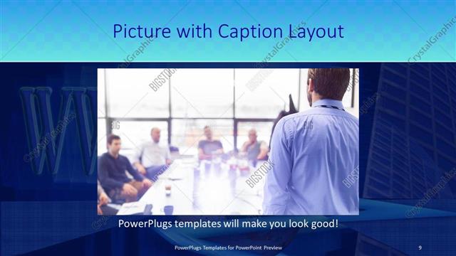 Picture with Caption presentation slide layout