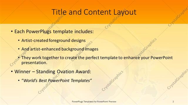 Title and Content presentation slide layout