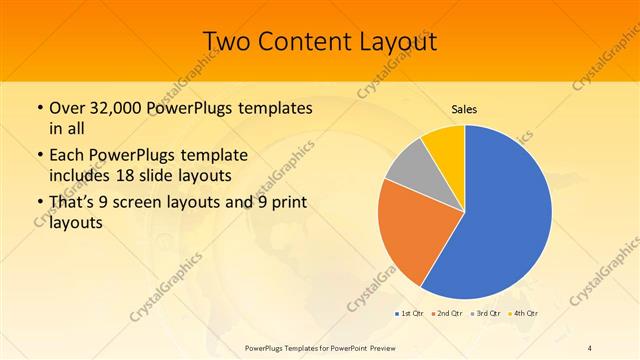 Two Content presentation slide layout