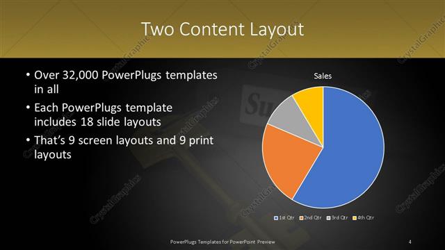 Two Content presentation slide layout