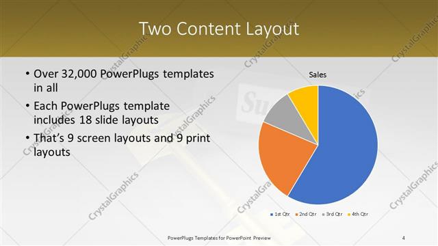 Two Content presentation slide layout