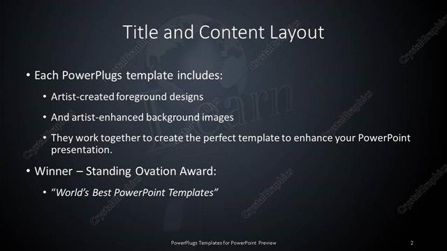 Title and Content presentation slide layout