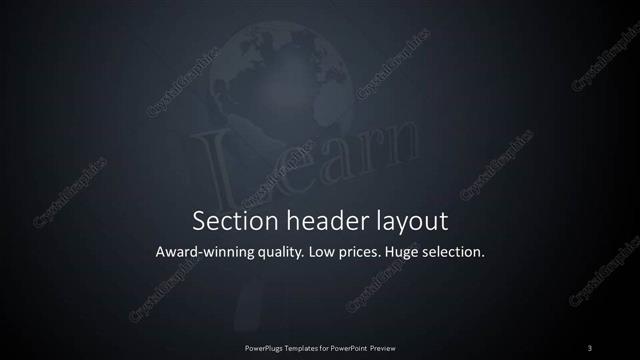 Section Header presentation slide layout
