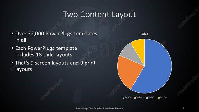 Two Content presentation slide layout