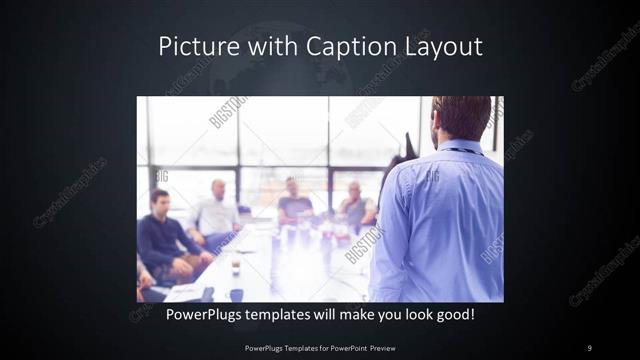 Picture with Caption presentation slide layout