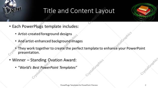 Title and Content presentation slide layout