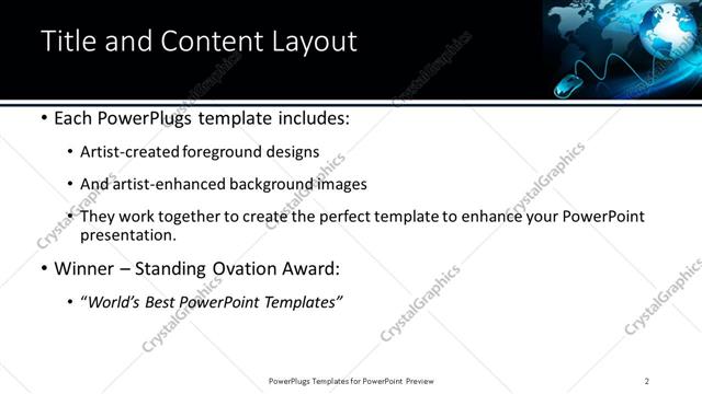 Title and Content presentation slide layout