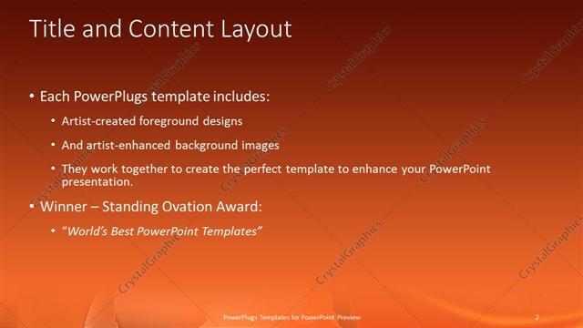 Title and Content presentation slide layout