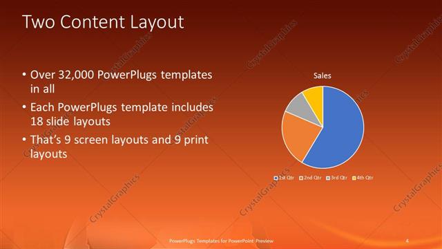 Two Content presentation slide layout