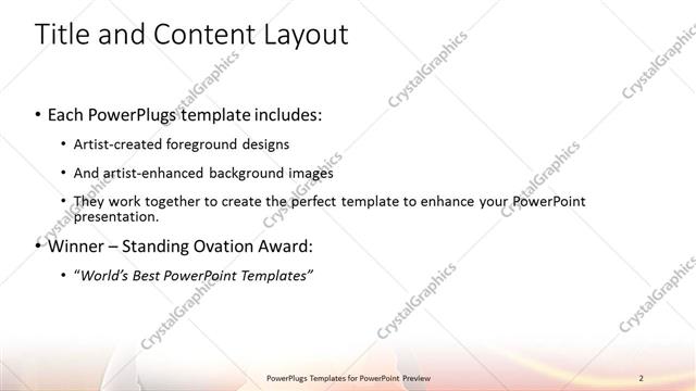 Title and Content presentation slide layout