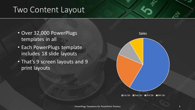 Two Content presentation slide layout