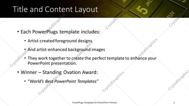 Title and Content presentation slide layout