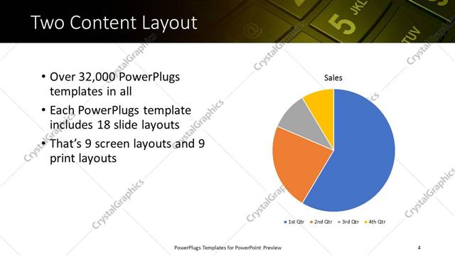 Two Content presentation slide layout