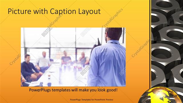 Picture with Caption presentation slide layout