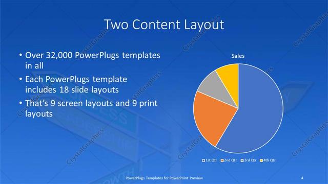 Two Content presentation slide layout