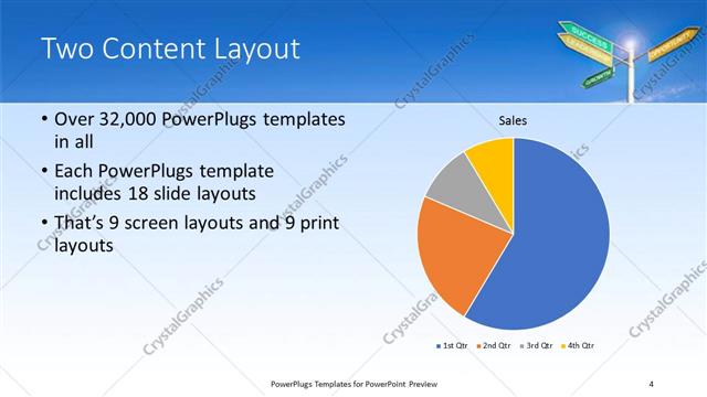 Two Content presentation slide layout