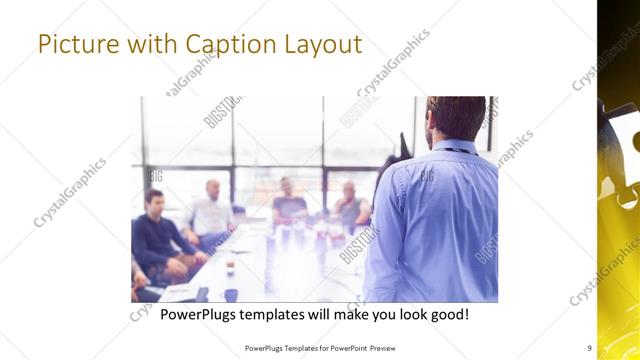 Picture with Caption presentation slide layout